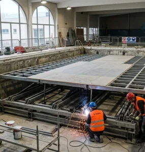 fond mobile piscine renovation
